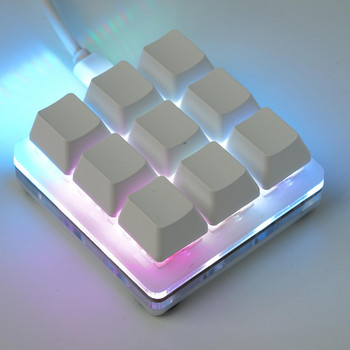 DIY 9 πλήκτρα Προσαρμοσμένο Μίνι πληκτρολόγιο USB RGB Προγραμματιζόμενο πληκτρολόγιο Macro Πληκτρολόγιο Gamer Πληκτρολόγιο παιχνιδιών Μηχανικό πληκτρολόγιο σχεδίασης
