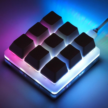 Направи си сам 9 клавиша Персонализирана USB мини клавиатура RGB програмируема макро клавиатура Геймърска клавиатура Механична клавиатура за рисуване