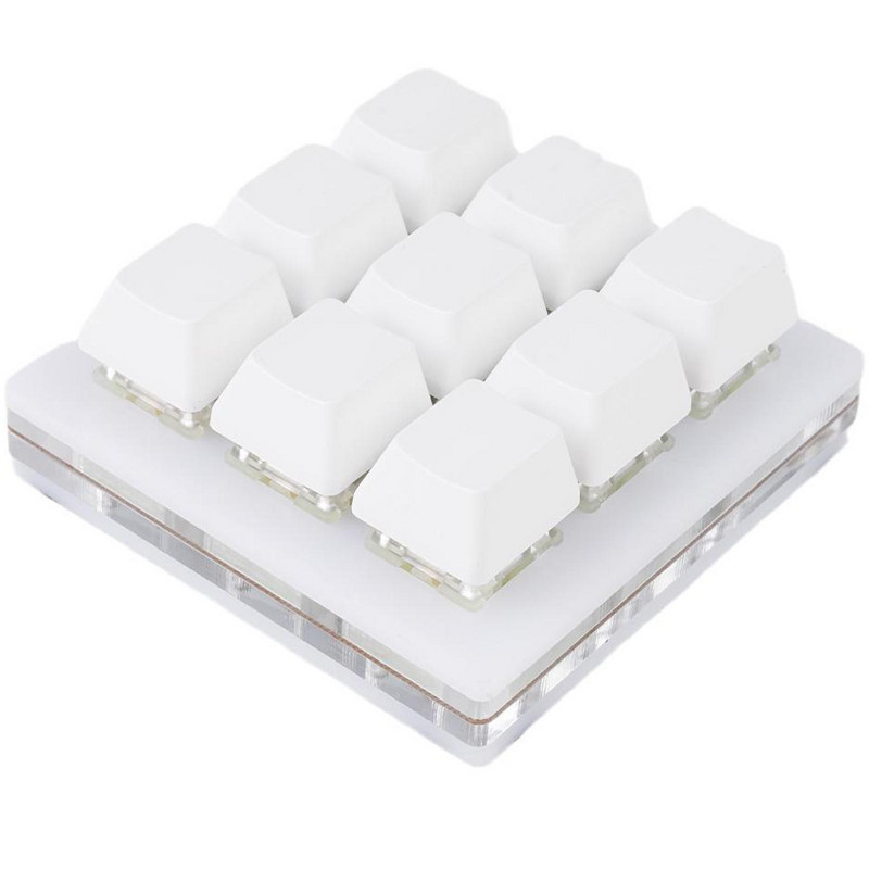 DIY 9tipki Prilagođena USB mini tipkovnica RGB programabilna makro tipkovnica Tipkovnica za igrače Mehanička tipkovnica za crtanje