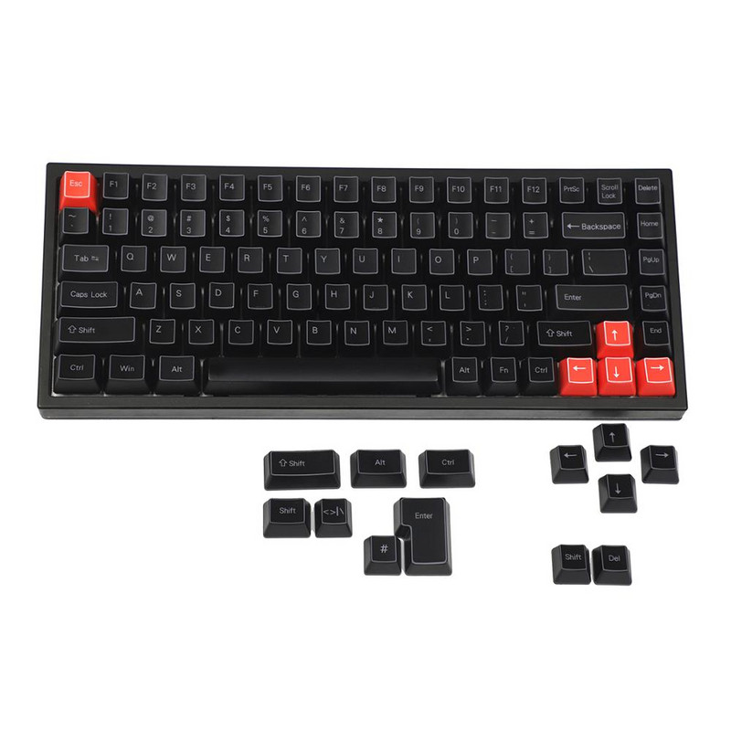 YMDK ABS ANSI ISO külgvalgustusega pealtvalgustusega 1,5 mm paksune läbikumav klahvikork YMD75 KBD75 Keycool 84 KBD67 XD64 GK64 jaoks (ainult võtmekork)