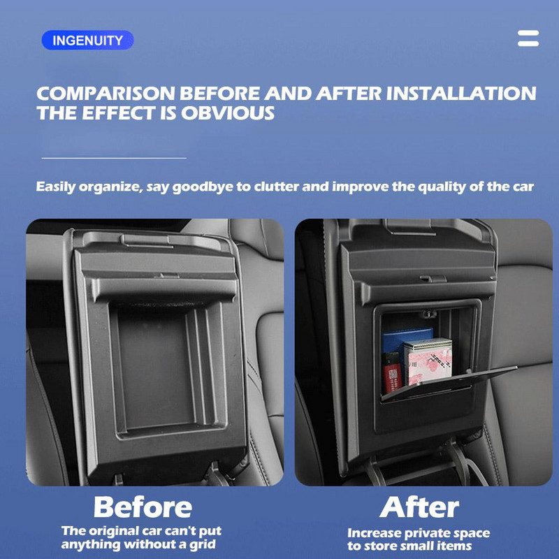 Για Tesla Model 3 Y Κεντρική κονσόλα Organizer Βραχίονα υποβραχιόνιο Κρυφό κουτί αποθήκευσης Για αξεσουάρ αυτοκινήτου Tesla Κιβώτιο θήκης για αυτόματο υποβραχιόνιο