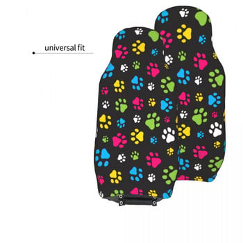 Цветни кучешки лапи Отпечатъци от животински крака Универсален протектор за калъф за столче за кола Интериорни аксесоари за SUV Автоматичен калъф за седалка Лов
