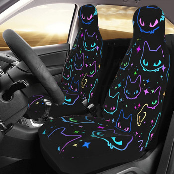 Цветна неонова котка Универсално покривало за столче за кола Авто интериор AUTOYOUTH Калъфи за седалки Fiber Fishing