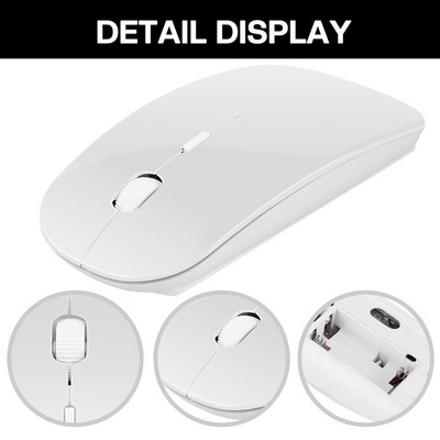 Mouse pentru jocuri fără fir reîncărcabil, portabil, ergonomic, silențios și magic, potrivit pentru computere portabile, tablete, iPad-uri, telefoane