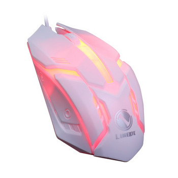 Limei S1 Спортна LED светеща подсветка Кабелна LMouse USB Кабелна за настолен лаптоп, офис и игрален плейър