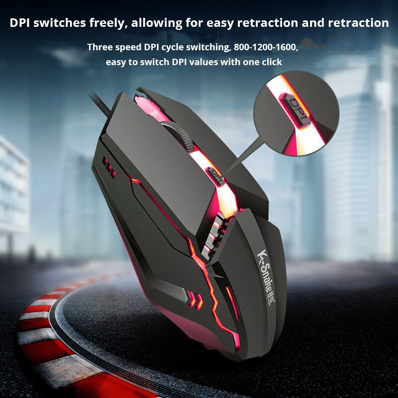 Viper M11 Gaming Electronic Sports RGB Streamer Horse Running Luminous USB ενσύρματο ποντίκι για φορητό υπολογιστή