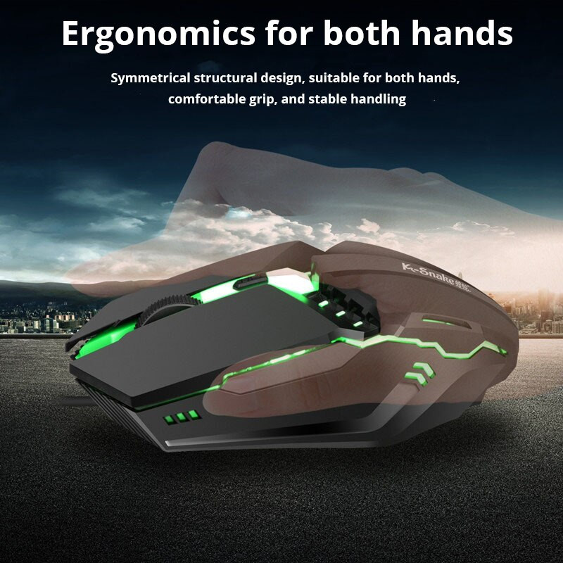 Viper M11 Gaming Electronic Sports RGB Streamer Horse Running Luminous USB ενσύρματο ποντίκι για φορητό υπολογιστή