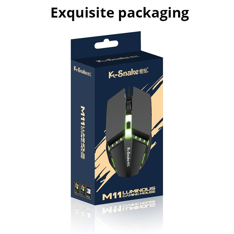 Viper M11 Gaming Electronic Sports RGB Streamer Horse Running Luminous USB ενσύρματο ποντίκι για φορητό υπολογιστή