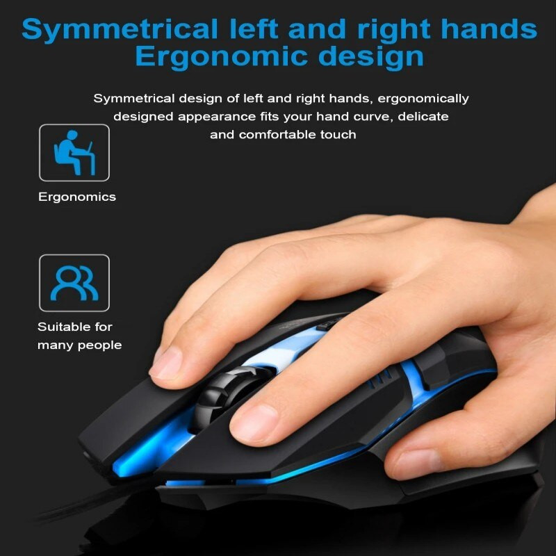 Juhtmega mänguhiir Mause Reguleeritav DPI LED optiline USB-hiire kaabel Pro Gamer League Of Legend Dota2 jaoks