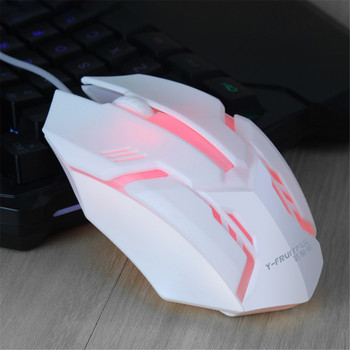 kebidu Нова геймърска мишка S1 7 цвята LED подсветка Ергономичност USB Кабелна геймърска мишка Страничен кабел Оптични мишки Геймърска мишка