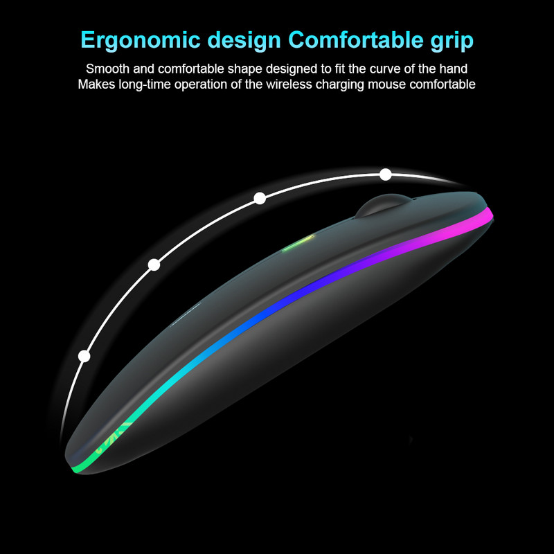Bluetooth Hiir Juhtmeta arvuti Taaslaetav Mini Magic 2.4G USB RGB taustavalgustusega vaigistatud hiired lauaarvuti sülearvuti mängurihiire