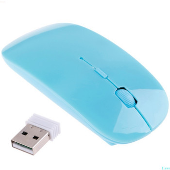 Ασύρματο ποντίκι 1600 DPI USB Οπτικό ποντίκι υπολογιστή 2.4G Δέκτης Εξαιρετικά λεπτά ποντίκια για φορητούς υπολογιστές Xiaomi Ect MAC Sanxing