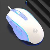 Mouse pentru jocuri USB cu fir Q6 PC desktop/notebook Home Office Glow Mouse cu 8 butoane 7200DPI Macro Programare