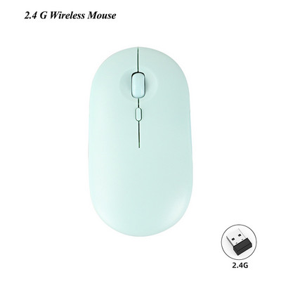 Mouse fără fir reîncărcabil Bluetooth 2.4G Mouse USB Mouse ultra-subțire pentru jocuri silențios pentru iPad Macbook Tablet Computer Laptop PC