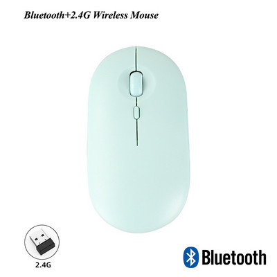 Mouse fără fir reîncărcabil Bluetooth 2.4G Mouse USB Mouse ultra-subțire pentru jocuri silențios pentru iPad Macbook Tablet Computer Laptop PC