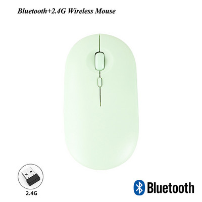 Mouse fără fir reîncărcabil Bluetooth 2.4G Mouse USB Mouse ultra-subțire pentru jocuri silențios pentru iPad Macbook Tablet Computer Laptop PC