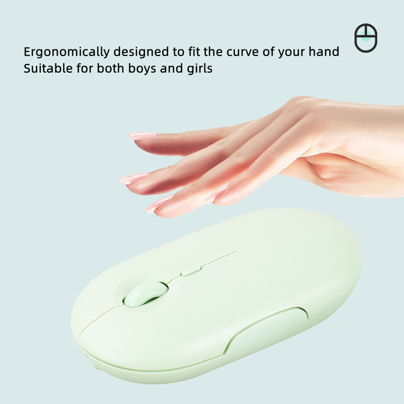 Mouse fără fir reîncărcabil Bluetooth 2.4G Mouse USB Mouse ultra-subțire pentru jocuri silențios pentru iPad Macbook Tablet Computer Laptop PC