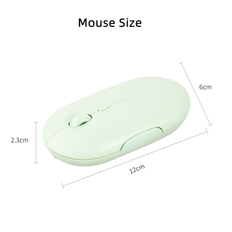 Mouse fără fir reîncărcabil Bluetooth 2.4G Mouse USB Mouse ultra-subțire pentru jocuri silențios pentru iPad Macbook Tablet Computer Laptop PC