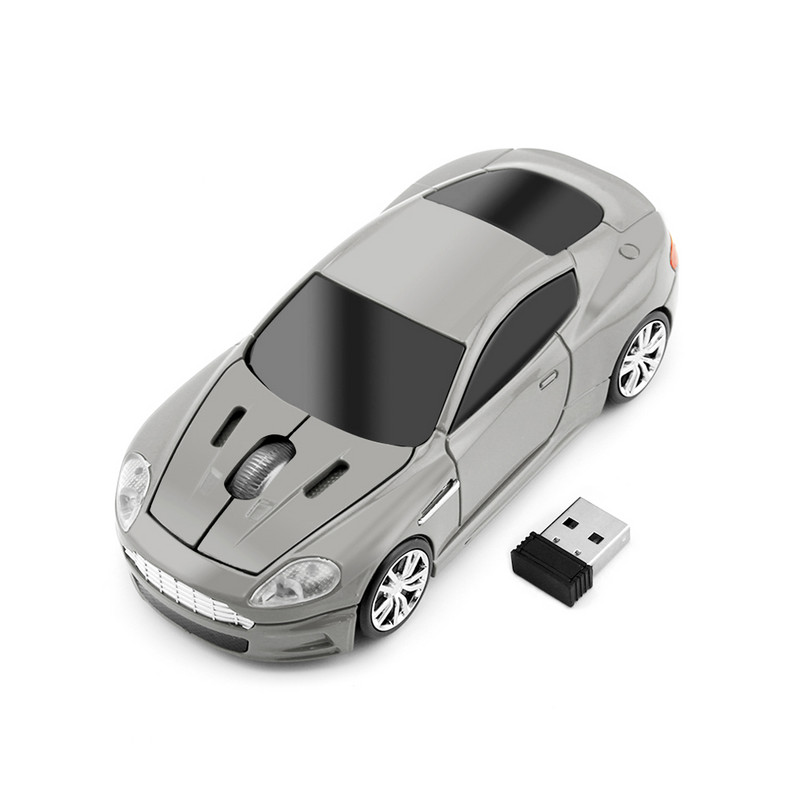Kaasaskantav 2,4G traadita hiir ergonoomiline 1600 DPI 3D minihiir USB optiline lahe sportauto hiir sülearvutile, tahvelarvuti kingitus.