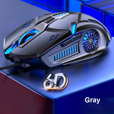 G5 Mute Žičani miš za igranje RGB pozadinsko osvjetljenje Mehanički tihi miš 6 tipki 3200 DPI RGB E-Sport miš za igrače prijenosnih računala