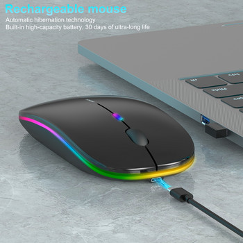 Anmck Bluetooth безжична тиха мишка за компютър, акумулаторна Mini Magic 2.4G USB безжична мишка за лаптоп PC мишка