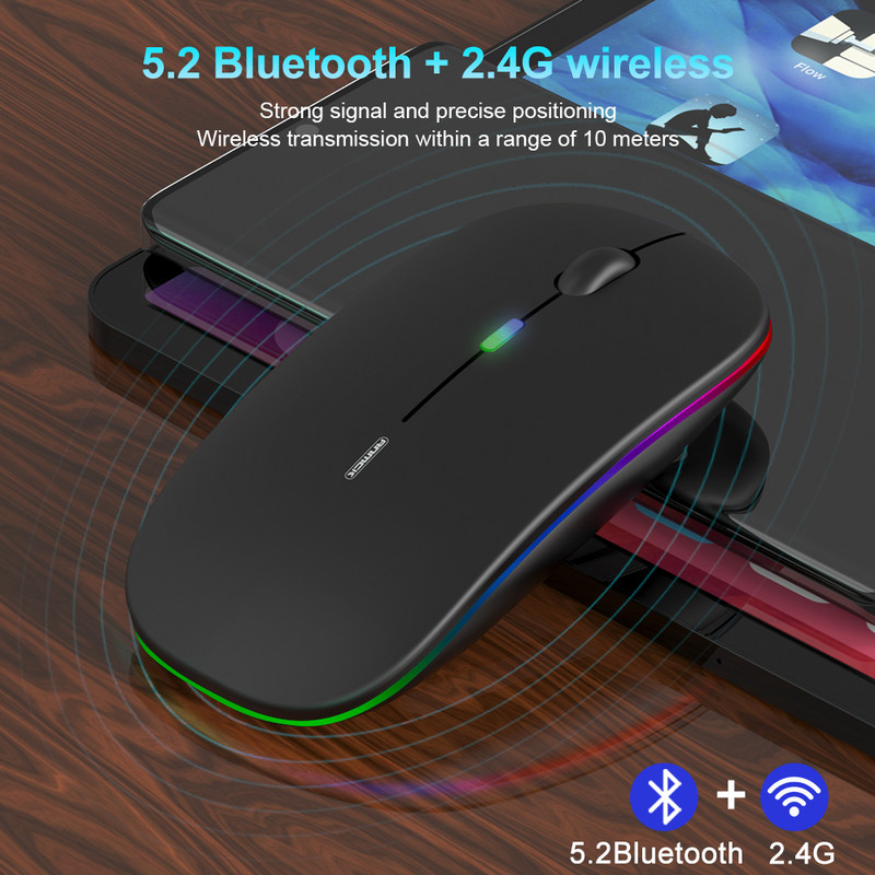 Anmck Bluetoothi juhtmeta vaikne hiir arvuti jaoks Laetav Mini Magic 2.4G USB juhtmeta hiir sülearvuti hiire jaoks