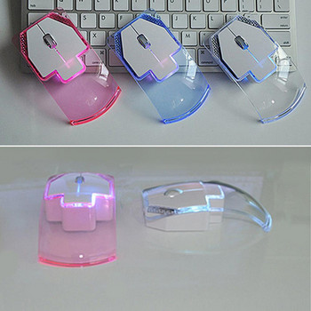 Creative Gaming Mouse Ασύρματο 2,4 GHz Εξαιρετικά λεπτό διαφανές οπτικό φωτεινό ποντίκι για φορητό υπολογιστή