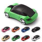 Mouse optic fără fir de 2,4 Ghz pentru computer, șoareci de joc în formă de mașină de lux, pentru PC, laptop, portabil