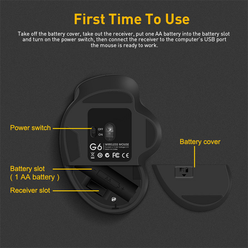 Juhtmeta hiir USB arvutihiir vaikne ergonoomiline hiir 2000 DPI optiline Mause mänguri müravaba juhtmeta hiir arvuti sülearvuti jaoks