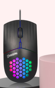 USB RGB värviline hiir Juhtmega mängimiseks 1600 DPI optiline 4 nupuga mänguhiired personaalarvutile sülearvuti 1,5 M kaabel USB vaigistav kontorihiir