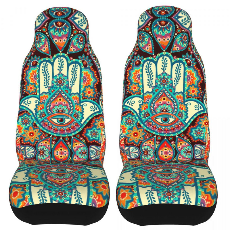 Hamsa Hand Mandala Flower universaalne autoistme kate Four Seasons igat liiki Bohemian Boho autoistme katted polüester jaht
