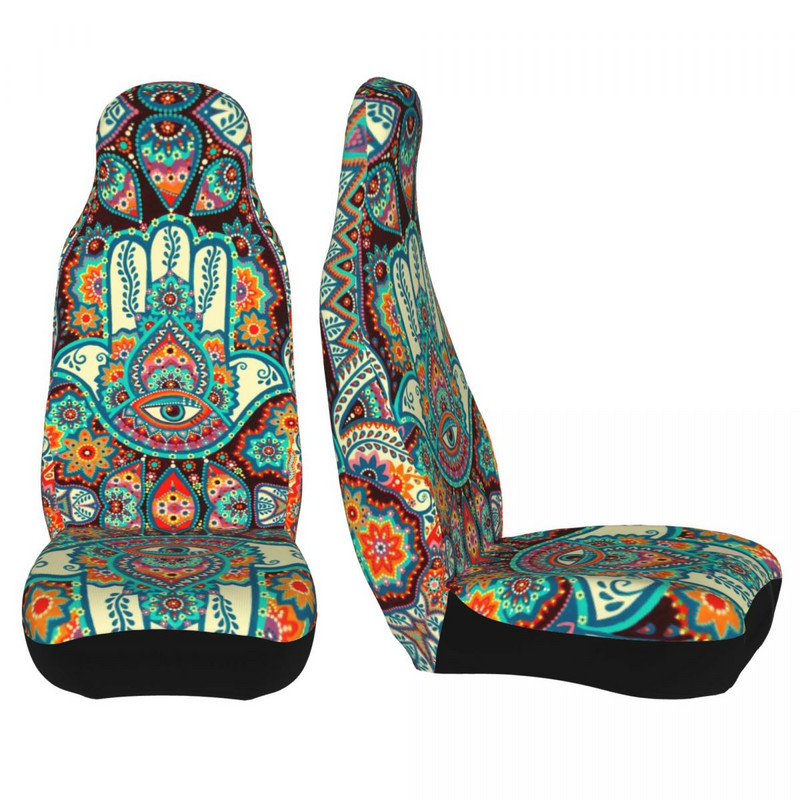 Hamsa Hand Mandala Flower universaalne autoistme kate Four Seasons igat liiki Bohemian Boho autoistme katted polüester jaht