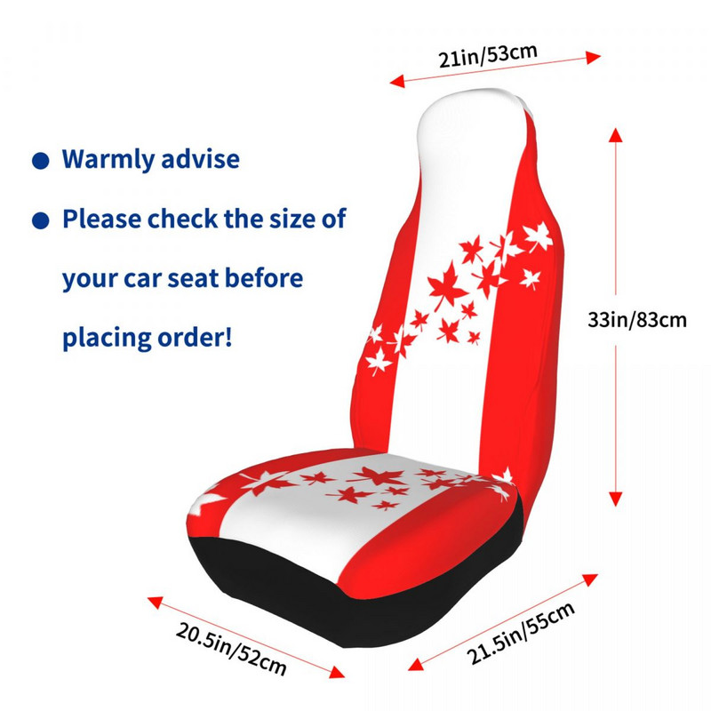 Kanada universaalne autoistme katte kaitse Salongi tarvikud igat tüüpi mudelitele Lipu autoistme matt kangast istmekaitse