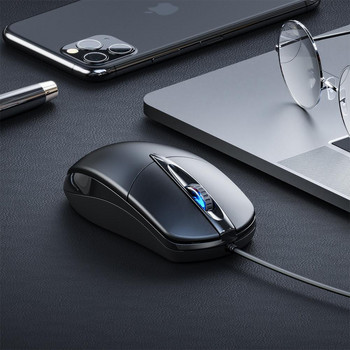 Професионална офисна USB оптична кабелна геймърска мишка Ултратънка безшумна ергономична конструкция Компютърни лаптопи Аксесоари за преносими компютри