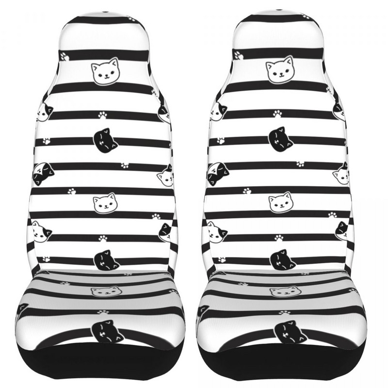 Cartoon Cat Cute Kitten universaalne autoistme kate Four Seasons jaoks maasturi istmekatted, polüestrist autotarvikud