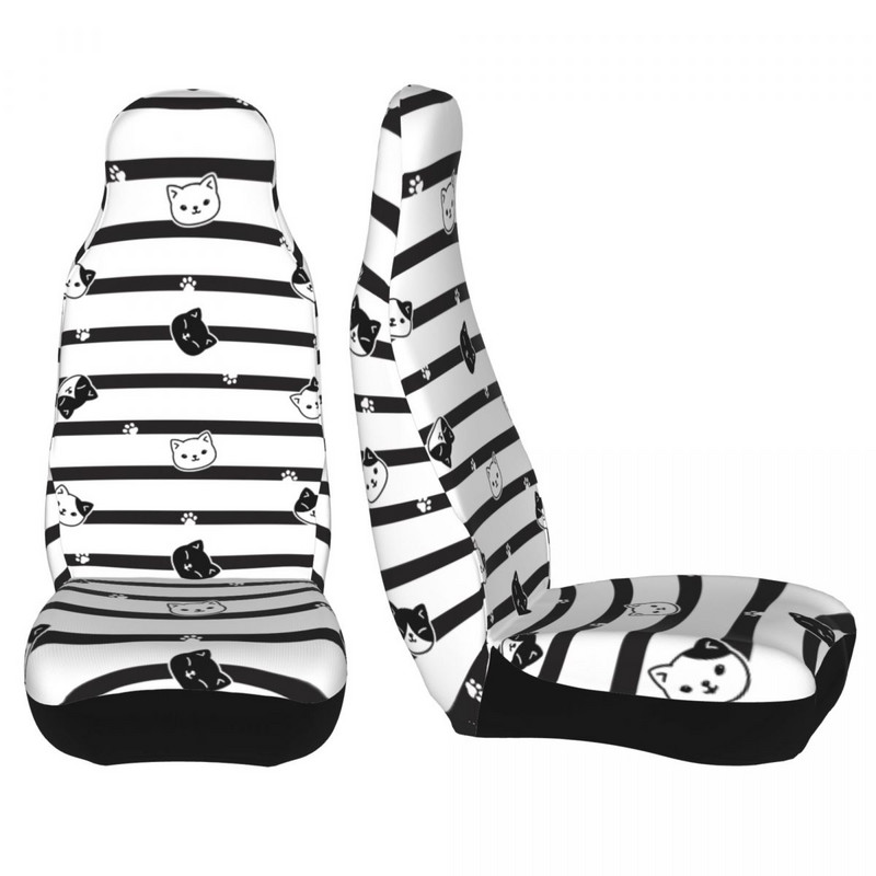 Cartoon Cat Cute Kitten universaalne autoistme kate Four Seasons jaoks maasturi istmekatted, polüestrist autotarvikud