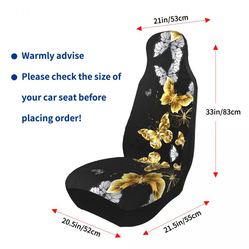 Butterflies universalus automobilio sėdynės užvalkalas, skirtas visureigiui Butterfly auto sėdynės dangtelis Fiber Fishing