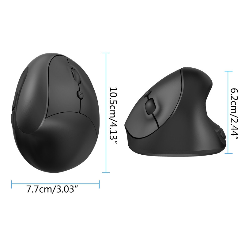 Εργονομικό ποντίκι Επαναφορτιζόμενο ασύρματο κάθετο ποντίκι 2,4 GHz με δέκτη USB