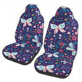 Värvilised lilled ja liblikad Universaalne autoistme kate Veekindel reisiauto istme kate polüester kalapüük