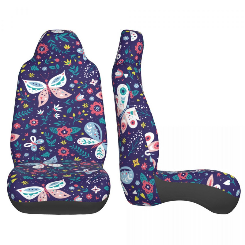Värvilised lilled ja liblikad Universaalne autoistme kate Veekindel reisiauto istme kate polüester kalapüük
