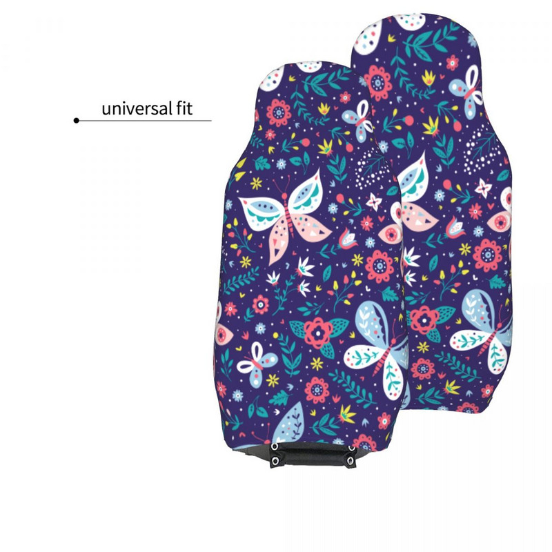 Värvilised lilled ja liblikad Universaalne autoistme kate Veekindel reisiauto istme kate polüester kalapüük