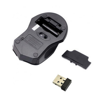 2,4 GHz 1600 DPI Ергономична безжична оптична мишка USB 2.0 приемник за компютърен лаптоп