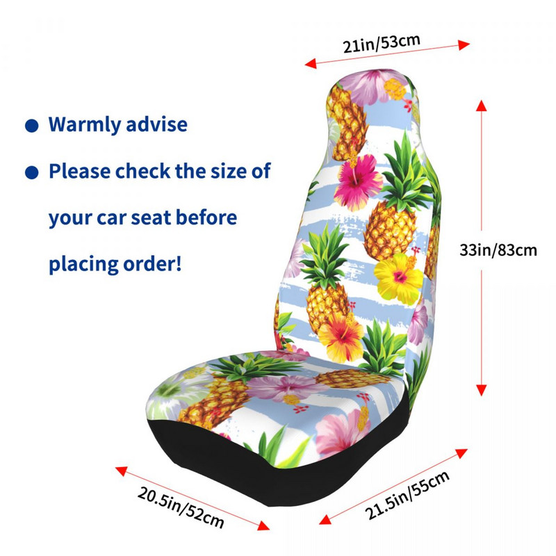 Pineapple Summer Fruits universaalne autoistme kate veekindel maasturi jaoks eesmine tagumine flokeeriv riie padi kiudude püüdmine