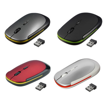 Офис преносим компютър Мишка Pro Gamer 2.4GHz Акумулаторна безжична оптична мишка 1600 DPI Регулируеми 4 бутона Мишки без батерия
