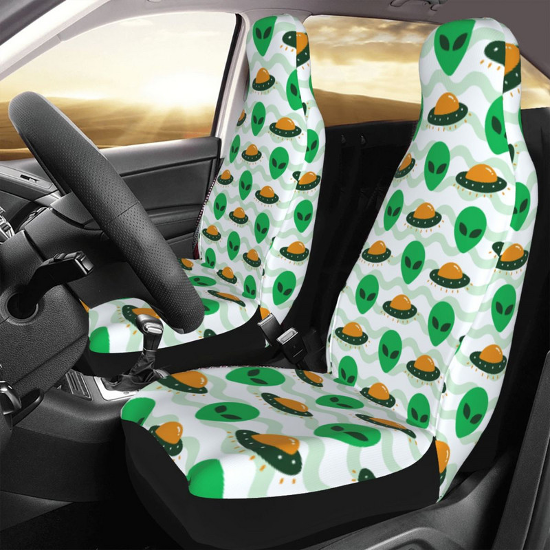 Alien Ufo Invasion Erdvėlaivis Universalus automobilio sėdynės užvalkalas, atsparus vandeniui, skirtas visureigiams, automobilio sėdynės apsaugai, pluoštui, automobilio stiliui