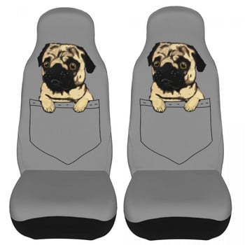 Κάλυμμα καθίσματος αυτοκινήτου Pocket Pug Dog Animal Universal Αδιάβροχο Μαξιλάρι/Κάλυμμα καθίσματος AUTOYOUTH Πολυεστερικό προστατευτικό καθίσματος