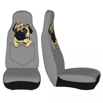 Κάλυμμα καθίσματος αυτοκινήτου Pocket Pug Dog Animal Universal Αδιάβροχο Μαξιλάρι/Κάλυμμα καθίσματος AUTOYOUTH Πολυεστερικό προστατευτικό καθίσματος