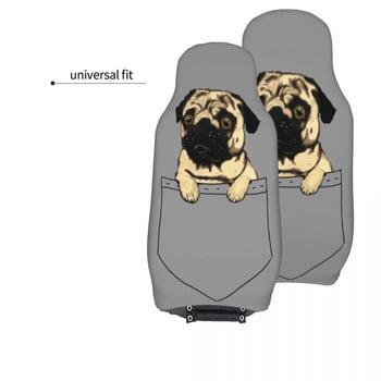 Κάλυμμα καθίσματος αυτοκινήτου Pocket Pug Dog Animal Universal Αδιάβροχο Μαξιλάρι/Κάλυμμα καθίσματος AUTOYOUTH Πολυεστερικό προστατευτικό καθίσματος