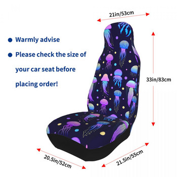 Magic Jellyfishes σε στυλ Doodle Universal κάλυμμα καθίσματος αυτοκινήτου αδιάβροχο για SUV Psychedelic Μαξιλάρι αυτοκινήτου Αξεσουάρ αυτοκινήτου