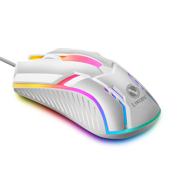 Limei S1 E-Sports Светеща кабелна мишка USB кабелна настолен лаптоп Mute Компютърна мишка за игри